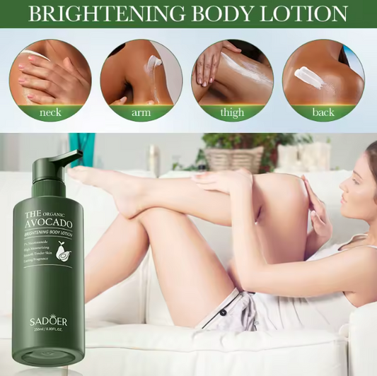 250g/8.80fl.oz Avocado Moisturizing And Brightening Body Lotion With 5% Niacinamide For Firming, Smoothing, And Delicate Skin.
