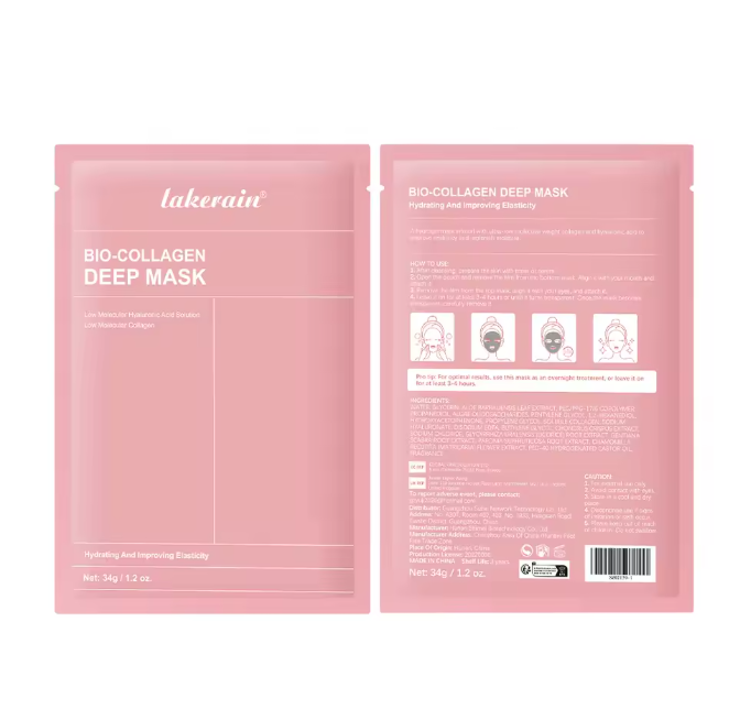 Bio-Collagen Real Deep Mask Supplement Collagen Hydrating Overnight Hydrogel Mask Elasticity Improvement Pore Minimizing Firming