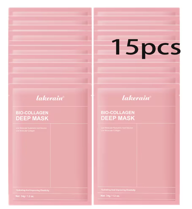 Bio-Collagen Real Deep Mask Supplement Collagen Hydrating Overnight Hydrogel Mask Elasticity Improvement Pore Minimizing Firming
