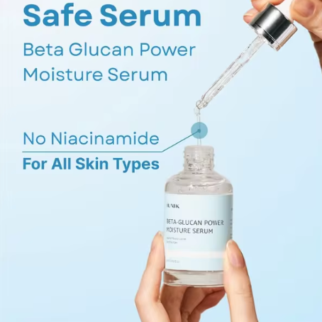iUNIK Beta-Glucan Power Moisture Serum Blue No Niacinamide Safe Serum For All Skin Types 50ml Original Korea Brightening Essence
