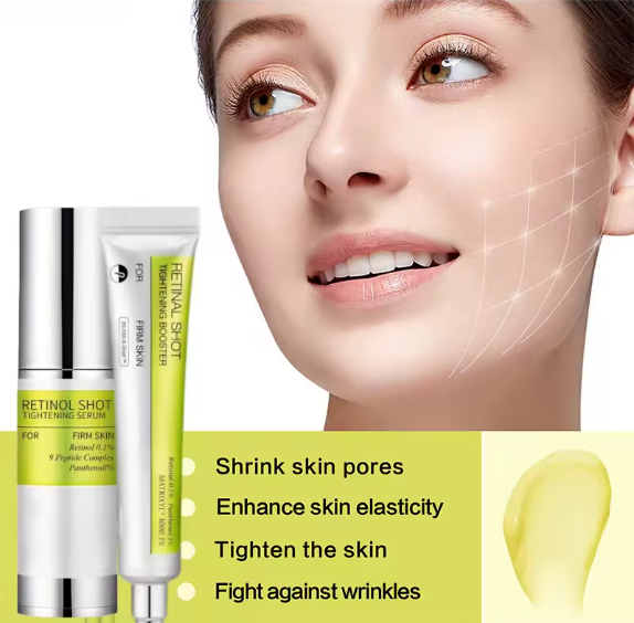 Retinol Eye Cream Set Gentle Repair Essence With Vitamin C Antiaging Treatment For Dark Circles Wrinkles Firming Under Eye Serum