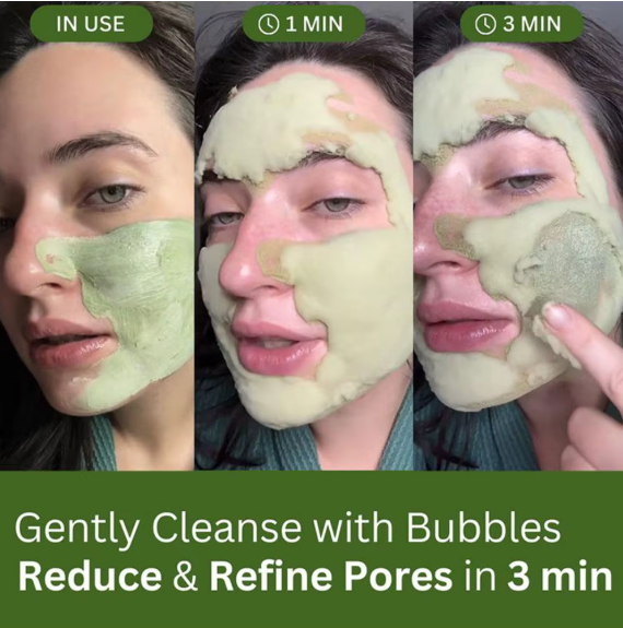 Holy Basil Bubble Cleansing Mask Exfoliating Hydrating Oil Control Natural Formula Deep Moisturizing Smoothing Gentle Skin Care