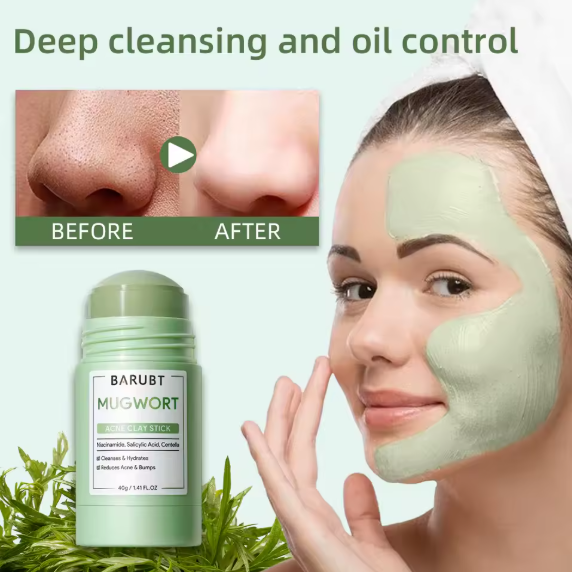 Remove Blackhead Acne Mugwort Solid Mask Cleans Pores Stick Facial Blemish Black Dots Shrink Pores Korean Skin Care Products