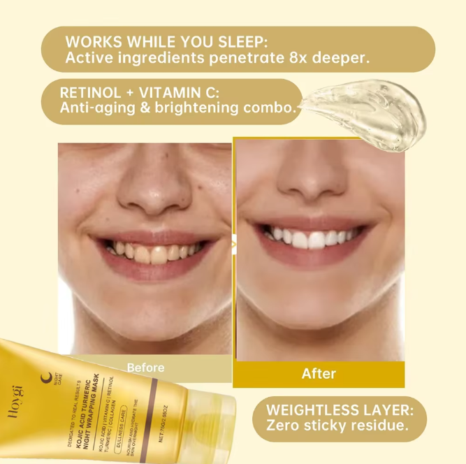 Turmeric Deep Collagen Mask Peel Off Mask Face Anti Wrinkle Lifting Korean Skin Care Masks Skin Firmnes For Nighttime Care