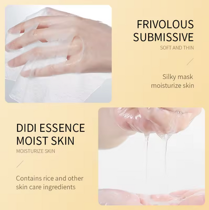 10/20pcs BIOAOUA Rice Puree Mask, a hydrating and moisturizing patch mask, smooth and delicate, making the skin more shiny