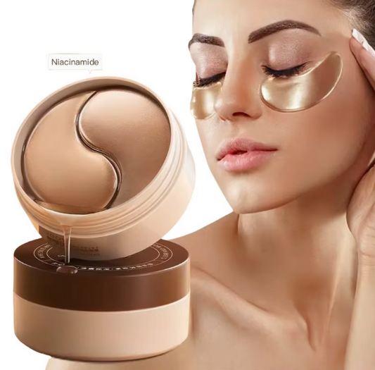 A Box of 60 Caffeine Nicotinamide Radiant Firming Eye Masks, Rich in Ingredients Beneficial for the Body, Can Be Used on the Entire Face, Releasing Eye Strain at Any Time, Moisturizing, Firming, Alcohol-Free, Suitable for All Skin Types, Unisex