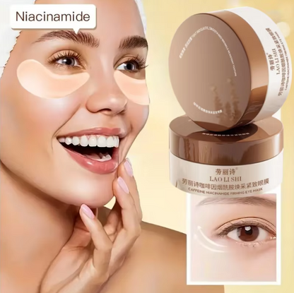A Box of 60 Caffeine Nicotinamide Radiant Firming Eye Masks, Rich in Ingredients Beneficial for the Body, Can Be Used on the Entire Face, Releasing Eye Strain at Any Time, Moisturizing, Firming, Alcohol-Free, Suitable for All Skin Types, Unisex