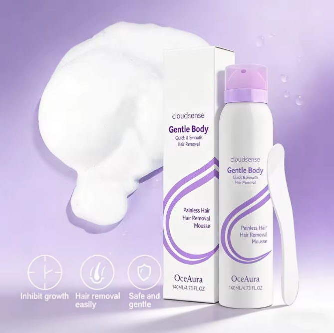 Hair Removal Mousse Pain Free Depilatory Underarm Leg Arm Body Long-Lasting Growth Inhibitor Smooth Skin Care Foam Mousse Spray