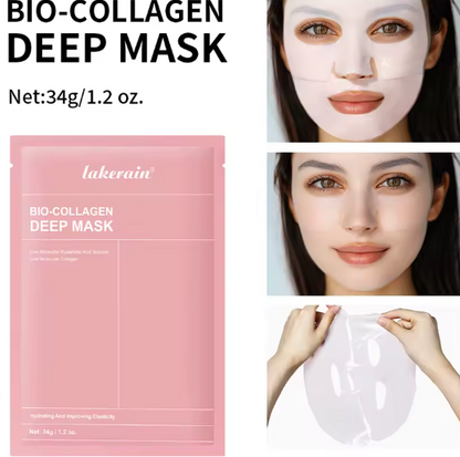 Bio-Collagen Real Deep Mask Supplement Collagen Hydrating Overnight Hydrogel Mask Elasticity Improvement Pore Minimizing Firming