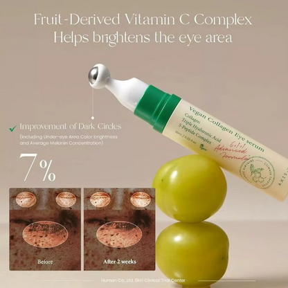Axis-Y Vegan Collagen Roller Eye Essence (10ml), 1/2/3pcs Set, Reduces Eye Wrinkles Bags Puffiness Dark Circles