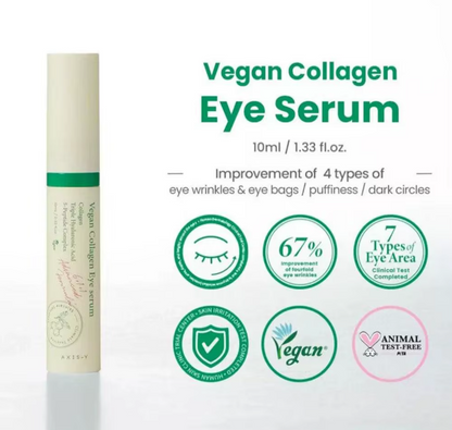 Axis-Y Vegan Collagen Roller Eye Essence (10ml), 1/2/3pcs Set, Reduces Eye Wrinkles Bags Puffiness Dark Circles
