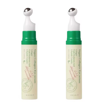 Axis-Y Vegan Collagen Roller Eye Essence (10ml), 1/2/3pcs Set, Reduces Eye Wrinkles Bags Puffiness Dark Circles