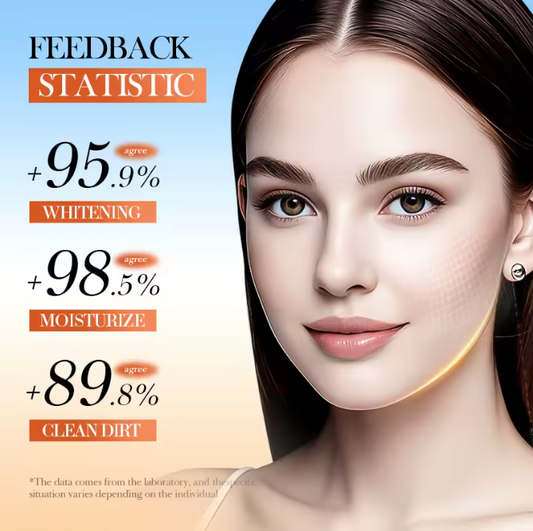 5pcs/Set Vitamin C Facial Set for Hydrating Moisturizing Whitening and Brightening with Hyaluronic Acid